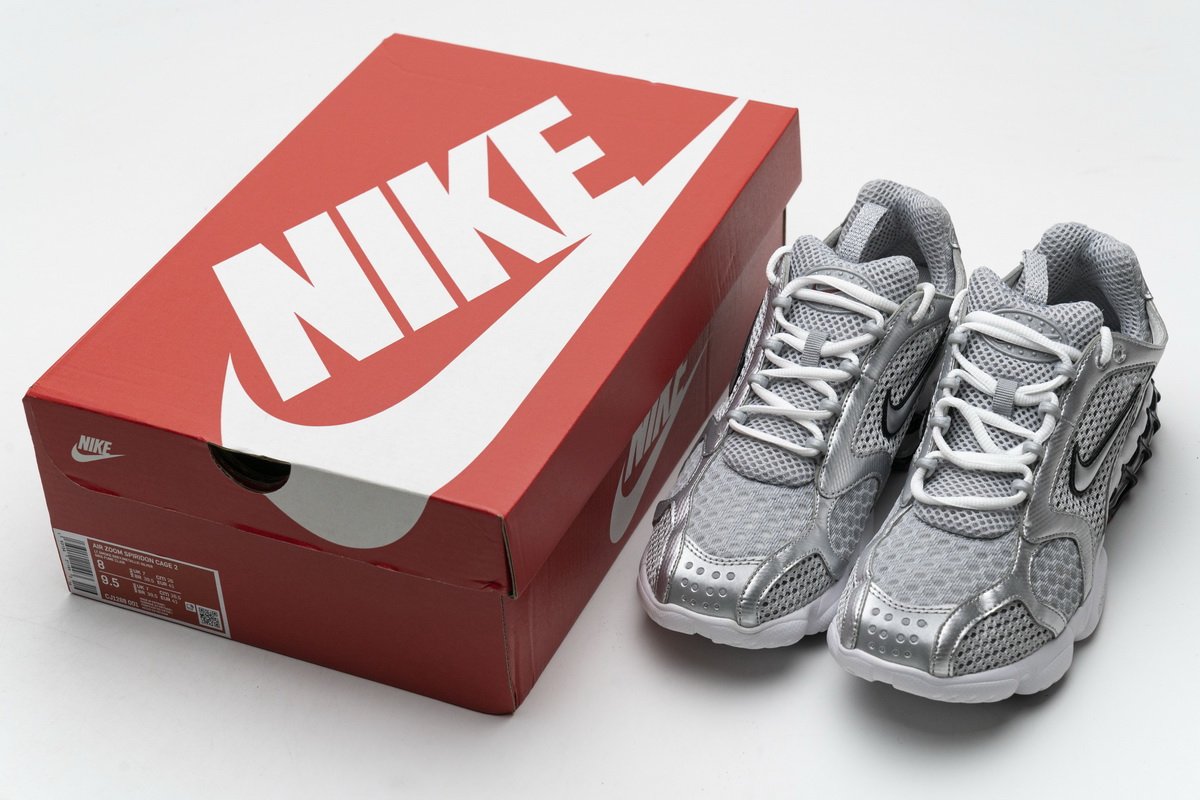 NIKE AIR ZOOM SPIRIDON CAGE 2 STUSSY "METALLIC SILVER"