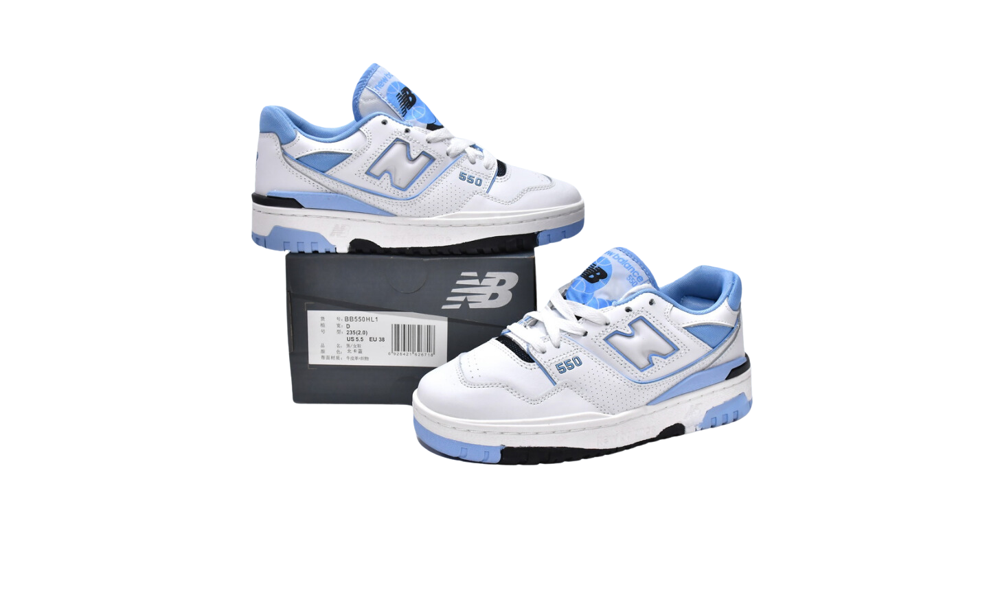 NEW BALANCE 550 White Team Carolina