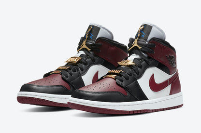 Air Jordan 1 Mid SE Black Dark Beetroot